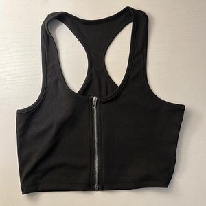 SHEIN zip up crop top size small